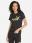 Ess+ metallic logo tee puma naiset black 84830301 hinta ja tiedot | Naisten T-paidat | hobbyhall.fi