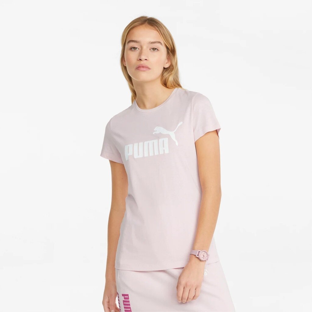 Ess logo tee (s) puma naiset pink 58677582 hinta ja tiedot | Naisten T-paidat | hobbyhall.fi