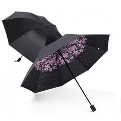 Sateenvarjo, mustat kukat hinta ja tiedot | Naisten sateenvarjot | hobbyhall.fi