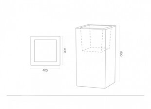 Kukkaruukku SCHIO CUBO ALTO ESSENTIAL 80cm BRONZO hinta ja tiedot | Kukkaruukut | hobbyhall.fi