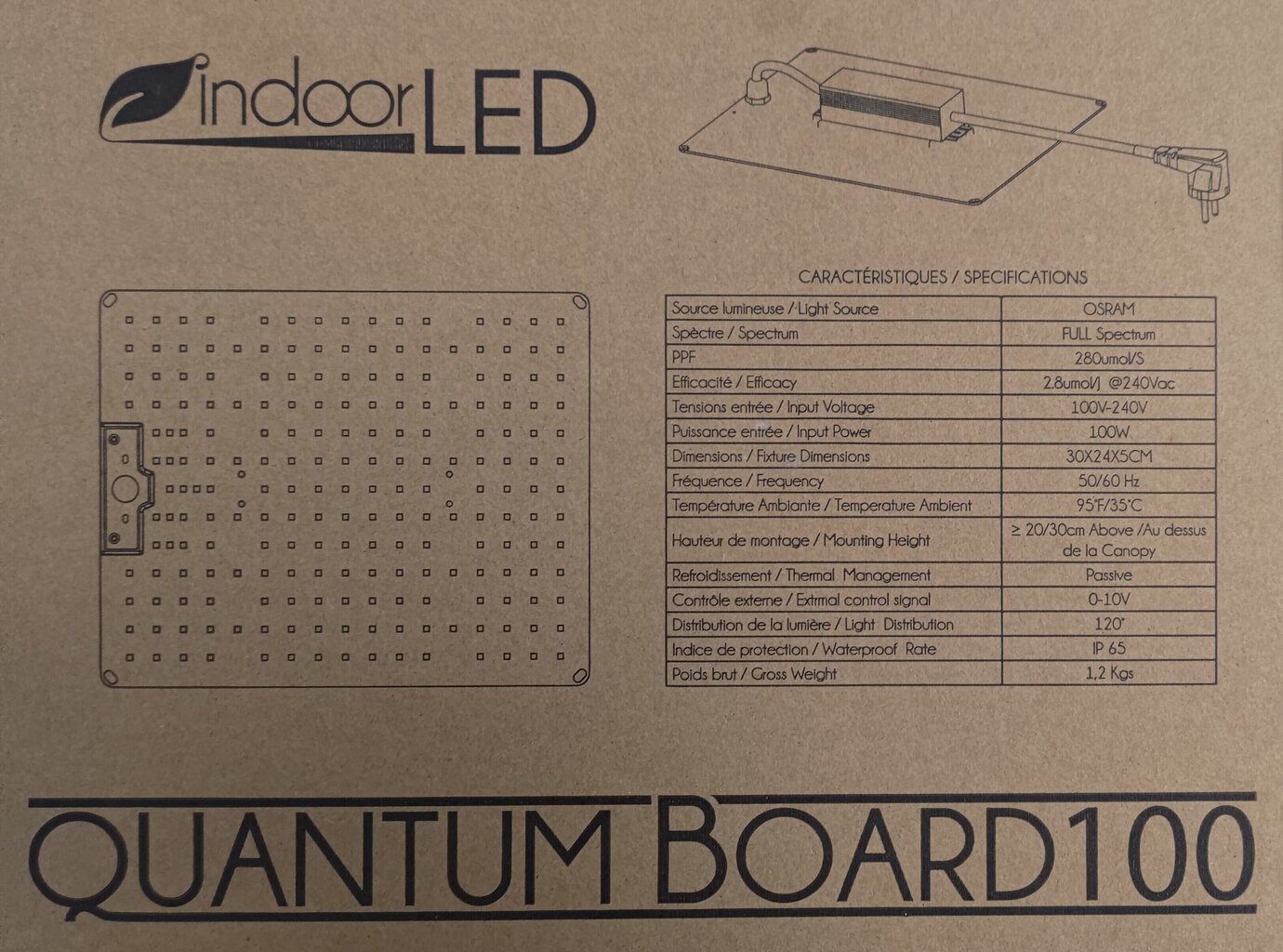 Istutusvalo Indoor OSRAM LED quantum board 100w hinta ja tiedot | Puutarha- ja ulkovalot | hobbyhall.fi