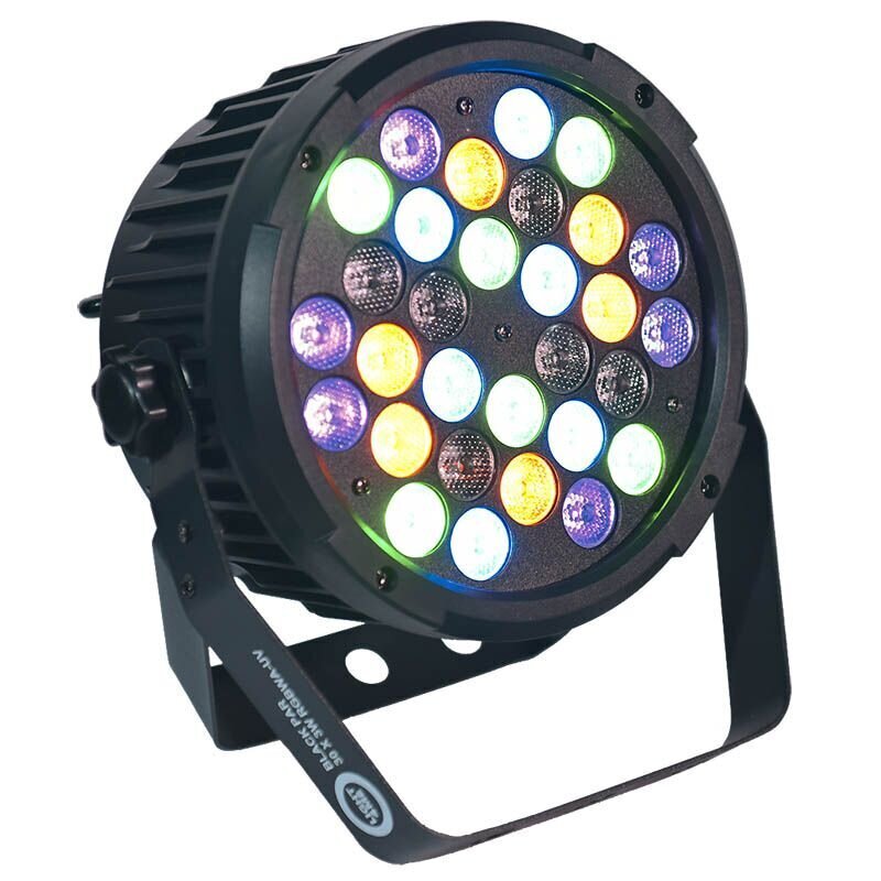 Light4me Black Par 30x3W RGBA-UV LED-lavavalo hinta ja tiedot | Juhlakoristeet | hobbyhall.fi