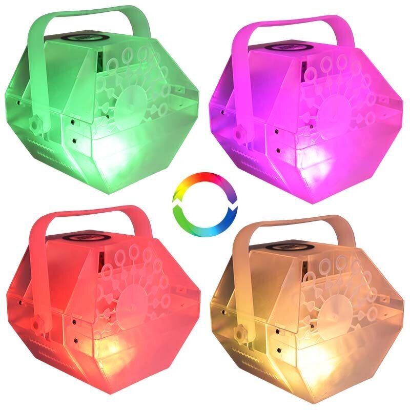 Setti LIGHT4ME BUBBLE LED -saippuakuplakone + beamZ FBL1 kuplaneste 1L hinta ja tiedot | Juhlakoristeet | hobbyhall.fi