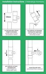 Sadevedenkeräin/lukko venttiilillä - 90mm - GRAFIT hinta ja tiedot | Sadevesijärjestelmät | hobbyhall.fi