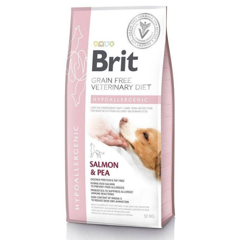 Brit GF Veterinary Diets aikuisille koirille lohen ja herneen kanssa Hypoallergeeninen, 12 kg hinta ja tiedot | Koiran kuivaruoka | hobbyhall.fi