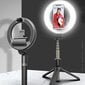Selfiekeppi LED-taustavalolla – jalusta rengasvalolla ja Bluetooth-kaukosäätimellä, LED Sormusvalo hinta ja tiedot | Selfie-tikut ja -telineet | hobbyhall.fi