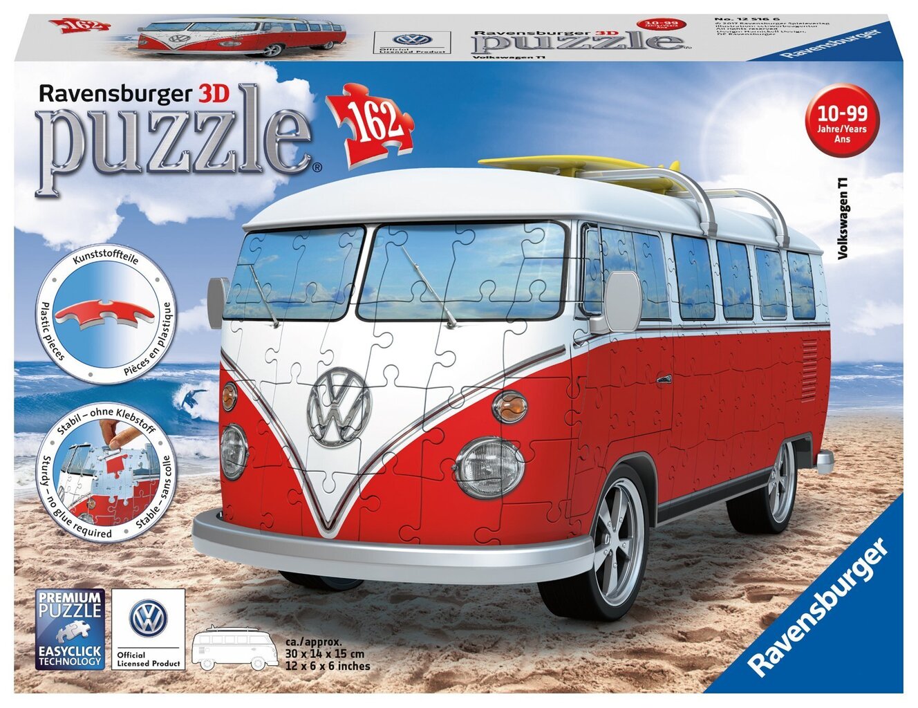Puzzle 3D 162 kpl Volkswagen T1 hinta ja tiedot | Palapelit | hobbyhall.fi