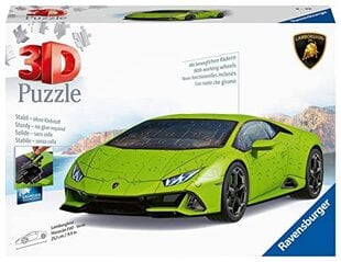 3D Puzzle Ajoneuvot Lamborghini Huracan Evo Verde hinta ja tiedot | Palapelit | hobbyhall.fi