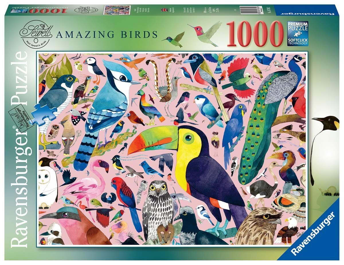 2D Puzzle 1000 Pieces Matt Sewells Ihana Linnut hinta ja tiedot | Palapelit | hobbyhall.fi