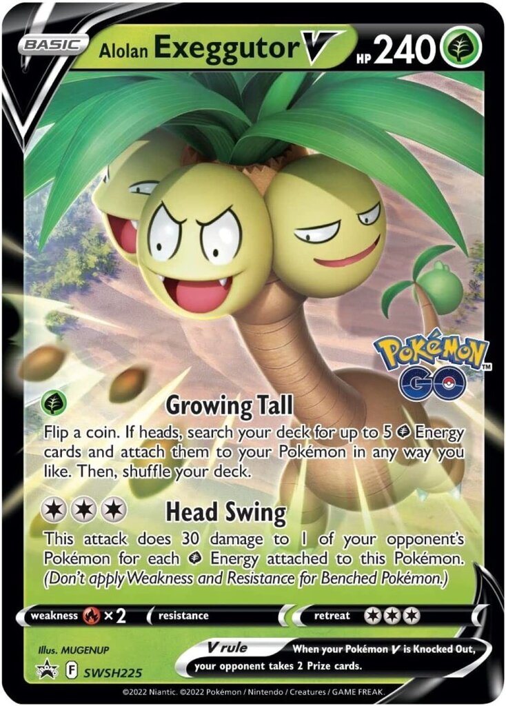 Pokemon Go -kortti - Alolan Exeggutor V hinta ja tiedot | Lautapelit ja älypelit | hobbyhall.fi