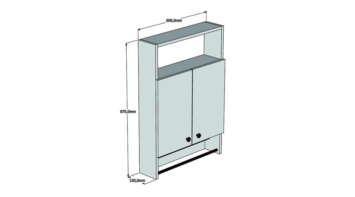 Kylpyhuonekaappi Kalune Design 835(II), ruskea hinta ja tiedot | Kylpyhuonekaapit | hobbyhall.fi