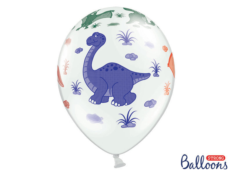 Party&Deco ilmapallot, 6 kpl, 30 cm, dinosaurukset hinta ja tiedot | Ilmapallot | hobbyhall.fi