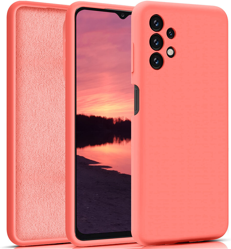 Silikonikotelo Samsung Galaxy A13/A13 5G SoundBerry (real liquide silicone Easy Clean), pinkki hinta ja tiedot | Puhelimen kuoret ja kotelot | hobbyhall.fi