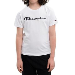 Crewneck t-shirt champion legacy poika white 306285ww001 306285WW001 hinta ja tiedot | Poikien paidat | hobbyhall.fi