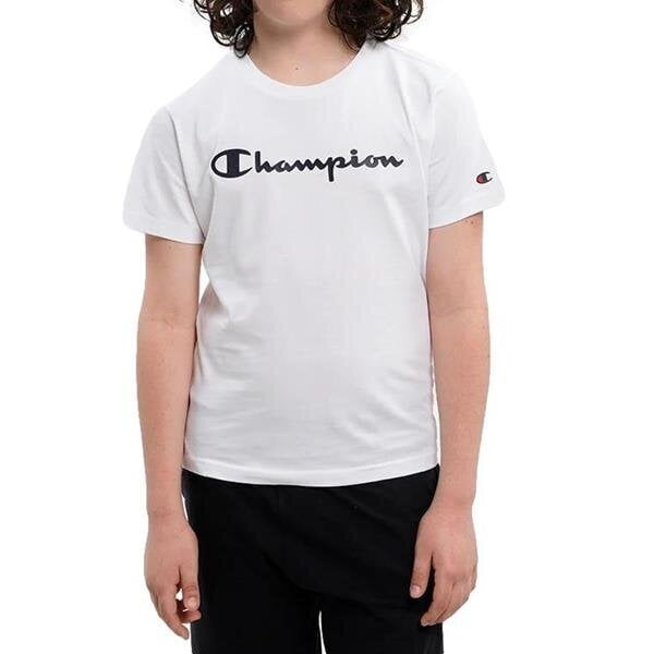 Crewneck t-shirt champion legacy poika white 306285ww001 306285WW001 hinta ja tiedot | Poikien paidat | hobbyhall.fi