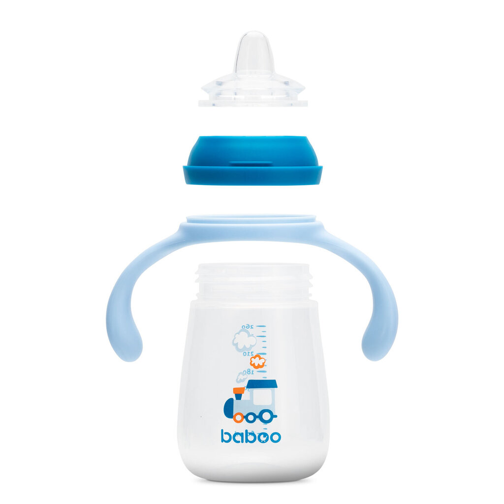 Baboo muki silikonipillillä, 260 ml, safari, vihreä, 9 kk+ hinta ja tiedot | Tuttipullot ja tarvikkeet | hobbyhall.fi