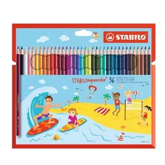 STABILO vesiliukoiset värikynät, Aquacolor, 36 väriä hinta ja tiedot | Stabilo Lapset | hobbyhall.fi