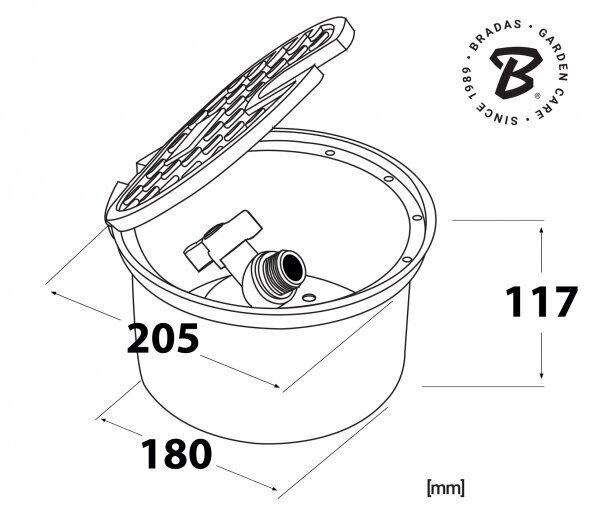 Venttiilikotelo venttiilillä GW3/4" / GZ3/4" hinta ja tiedot | Puutarhatyökalujen tarvikkeet | hobbyhall.fi