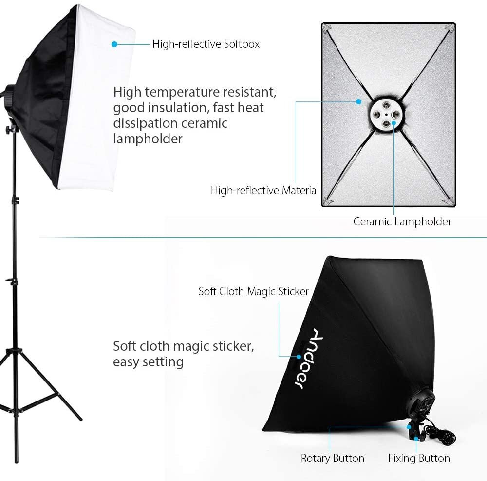 Valaistus Softbox PMS 4 -lampuilla hinta ja tiedot | Valokuvaustarvikkeet | hobbyhall.fi