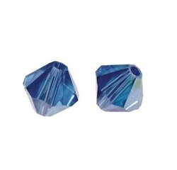 Swarovski-kristallihelmiä, sininen, 50 kpl. hinta ja tiedot | Korujen valmistus ja helmikoristeet | hobbyhall.fi