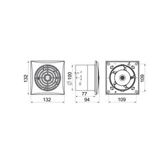 Awenta Silence WZ100H poistopuhallin, halkaisija 100mm hinta ja tiedot | Kylpyhuoneen tuulettimet | hobbyhall.fi