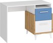Kirjoituspöytä Meblocross Hey 03, valkoinen/sininen hinta ja tiedot | Tietokonepöydät ja työpöydät | hobbyhall.fi