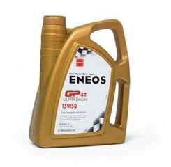 Moottoriöljy ENEOS GP4T Ultra Enduro 15w50 Täyssynteettinen, estriittejä sisältävä, 4 Ltr. hinta ja tiedot | Moottoriöljyt moottoripyörille | hobbyhall.fi