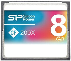 Silicon Power muistikortti CF 8GB 200x hinta ja tiedot | Kameran muistikortit | hobbyhall.fi