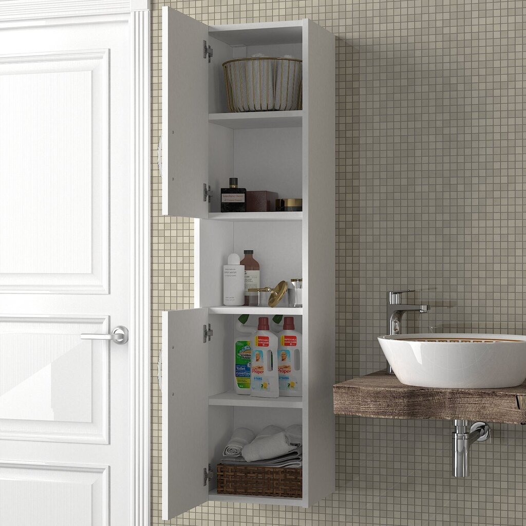 Kylpyhuonekaappi Kalune Design Asma, valkoinen hinta ja tiedot | Kylpyhuonekaapit | hobbyhall.fi