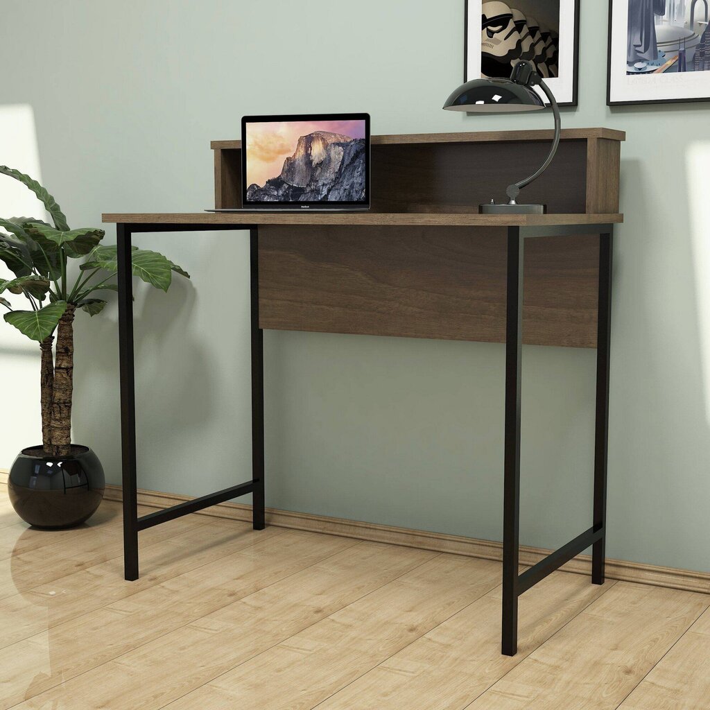 Työpöytä Kalune Design Uso, ruskea/musta hinta ja tiedot | Tietokonepöydät ja työpöydät | hobbyhall.fi
