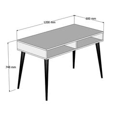 Kalune Design Cisto, valkoinen kirjoituspöytä hinta ja tiedot | Tietokonepöydät ja työpöydät | hobbyhall.fi