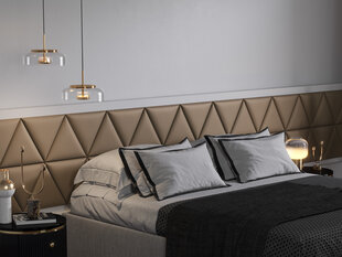 Cosmopolitan Design Sund C2 -pehmeät seinäpaneelit, 3 kpl, vaaleanruskea hinta ja tiedot | Cosmopolitan Design Huonekalujen lisätarvikkeet | hobbyhall.fi