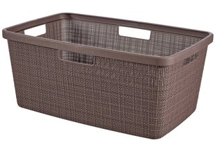 Pyykkikori Jute 46 l, purppuranruskea hinta ja tiedot | Säilytyslaatikot ja -korit | hobbyhall.fi