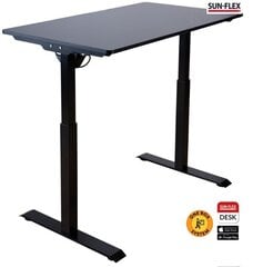 Korkeussäädettävä pöytä, SUN - FLEX ® EASYDESK ELITE, musta väri hinta ja tiedot | Tietokonepöydät ja työpöydät | hobbyhall.fi