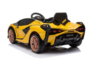 Sähköauto Lamborghini Sian, 12V, keltainen hinta ja tiedot | Lasten sähköautot | hobbyhall.fi