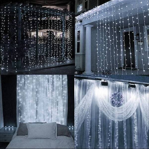 Valoverho, 300 LED, kylmä valkoinen hinta ja tiedot | Jouluvalot | hobbyhall.fi