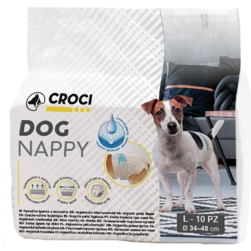 Croci Dog Nappy koiran vaipat, koko L, 34-48cm, 10kpl. hinta ja tiedot | Eläinten hoitotuotteet | hobbyhall.fi