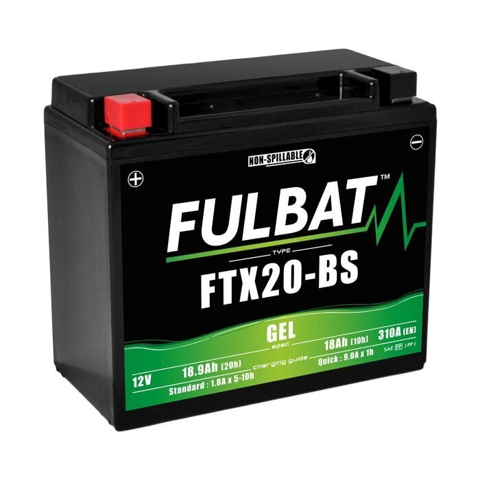 Akku Fulbat GTX20-BS, 18 Ah 310 A EN 12V hinta ja tiedot | Moottoripyörien akut | hobbyhall.fi