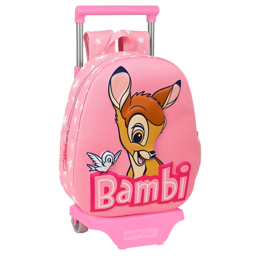 3D-koululaukku pyörillä Disney Bambi Vaaleanpunainen (28 x 10 x 67 cm) hinta ja tiedot | Koulureput ja -laukut | hobbyhall.fi