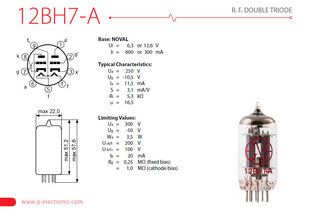 JJ Electronic 12BH7/ECC99 radiovalaisin hinta ja tiedot | JJ Electronic Soittimet | hobbyhall.fi