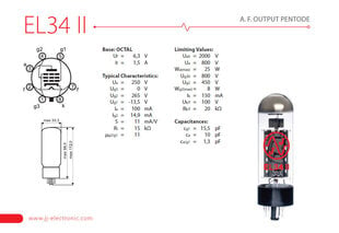 JJ Electronic EL34 II radiovalaisin hinta ja tiedot | JJ Electronic Soittimet | hobbyhall.fi