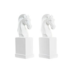 DKD Home Decor White Chess Horse Resin kirjatyyny (10 cm x 7 cm x 24 cm) hinta ja tiedot | Toimistotarvikkeet | hobbyhall.fi