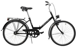 Kokoontaitettava polkupyörä AZIMUT Fold 24 "2023, musta hinta ja tiedot | Polkupyörät | hobbyhall.fi