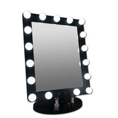 Gerard Brinard Black Hollywood Makeup Mirror Theatre 17xLed hinta ja tiedot | Kosmetiikkalaukut ja peilit | hobbyhall.fi