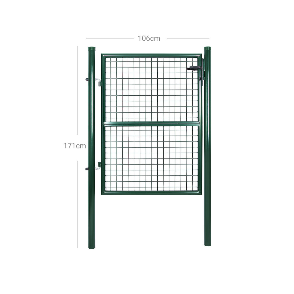 Puutarhaportti galvanoitua terästä 106 x 125 cm, vihreä. hinta ja tiedot | Aidat ja tarvikkeet | hobbyhall.fi