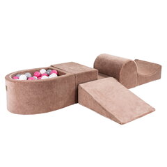 MeowBaby® vaahtomuovinen leikkisetti beige + 100 palloa hinta ja tiedot | Vauvan lelut | hobbyhall.fi