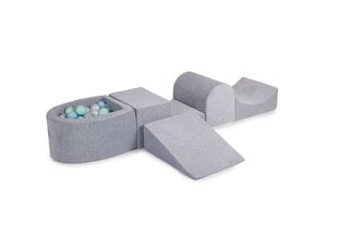 MeowBaby® Vaahtomuovinen leikkisetti ja pallomeri vaaleanharmaa + 100 palloa hinta ja tiedot | MeowBaby Lelut | hobbyhall.fi