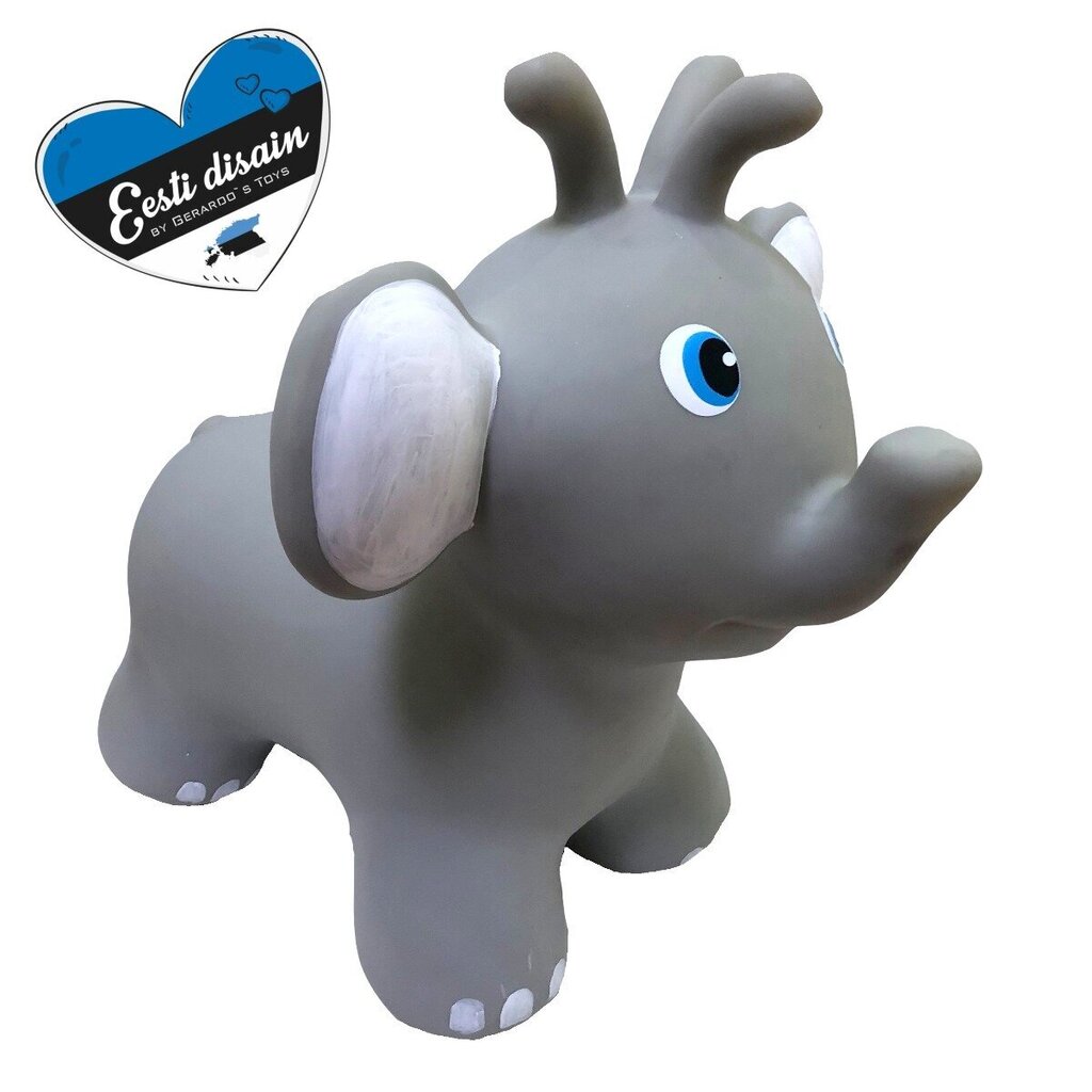 Gerardo's Toys Jumpy hyppylelu Norsu, harmaa hinta ja tiedot | Vauvan lelut | hobbyhall.fi