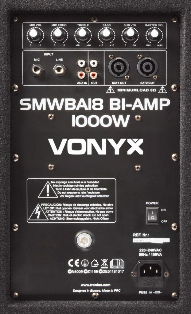 Vonyx SMWBA18 18" subwoofer hinta ja tiedot | Kaiuttimet | hobbyhall.fi