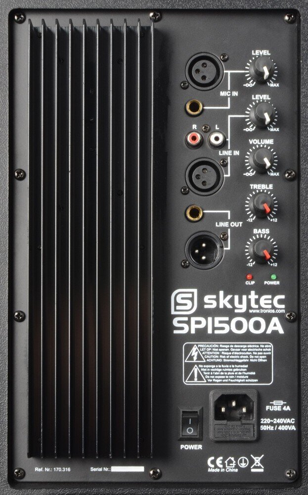 Skytec SP1500A aktiivikaiutin 15"800 hinta ja tiedot | Kaiuttimet | hobbyhall.fi